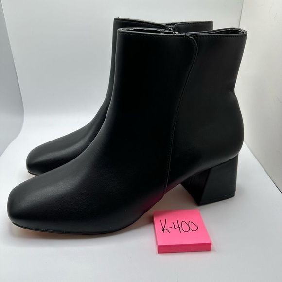 CUSHIONAIRE Women's dress heel boot +Memory Foam 8.5 WIDE BLACK - Picture 3 of 7